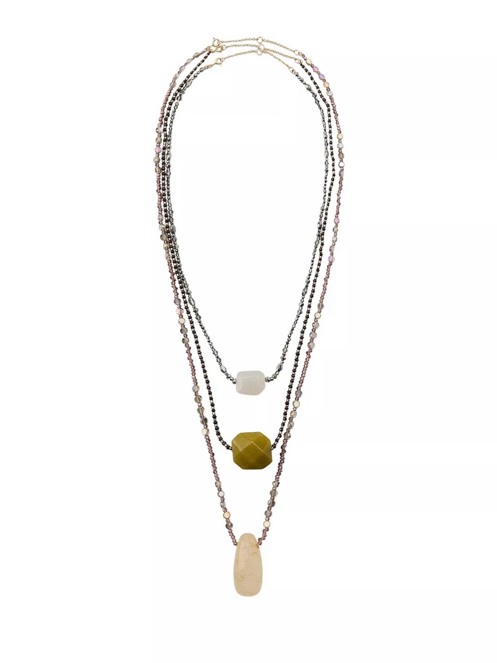 Zara three pack of beaded stone necklaces